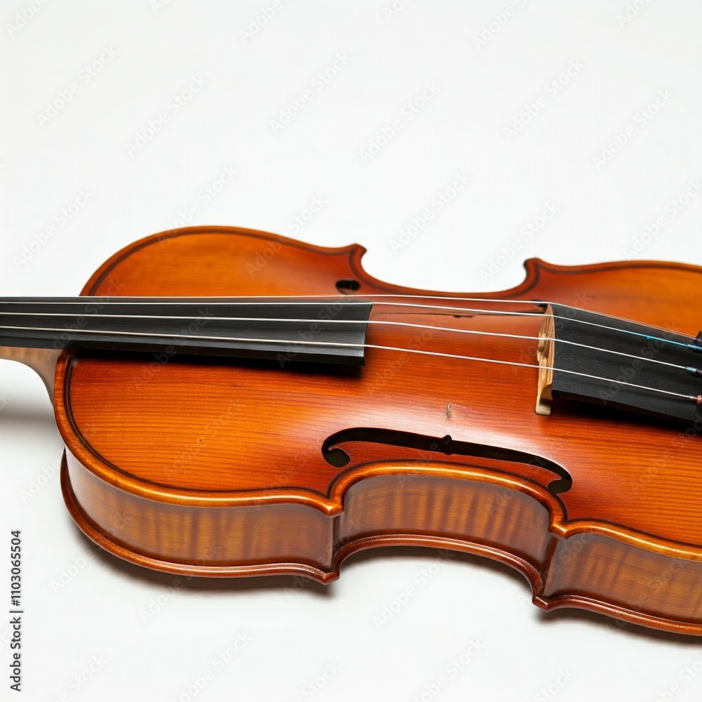 closeup of a brown and orange violin on a white background closeup of a brown and orange violin on a white background