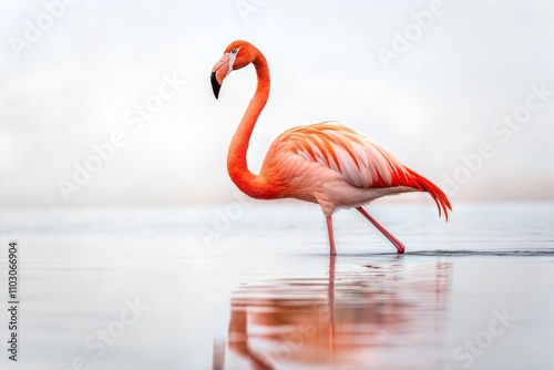 flamingo in the water