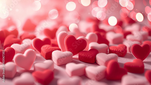 Valentine s Day heart background. with copy space image. Place for adding text or design