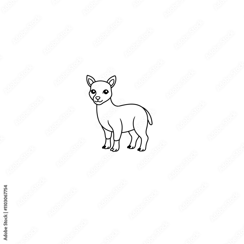 Fototapeta premium fox cartoon isolated on white