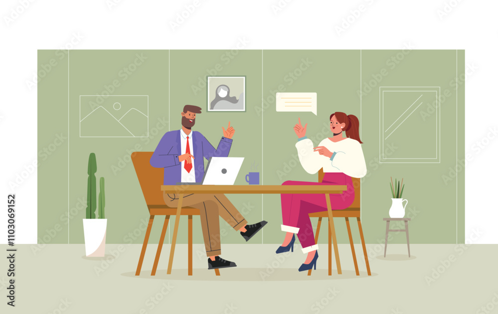 Job Interview Illustration