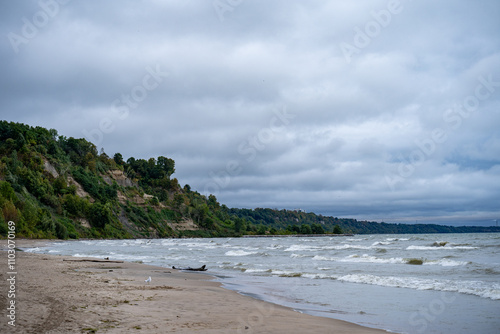 Photography View of Scarborough Bluffs Beach in Toronto.