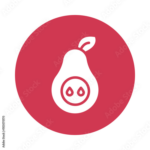 Fondue vector gylph Circle Icon. Eps 10 file