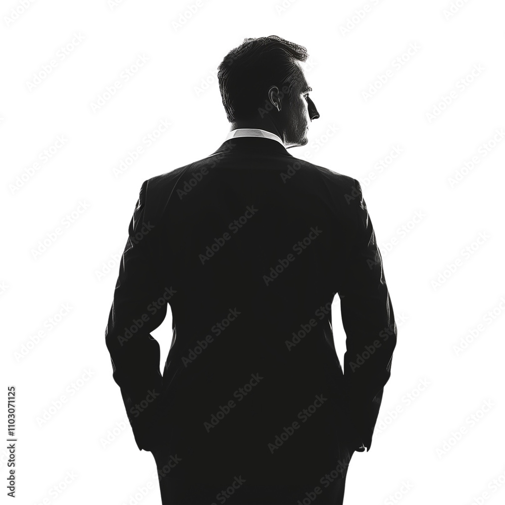 Businessman silhouette isolated on transparent background Businessman silhouette isolated on transparent background