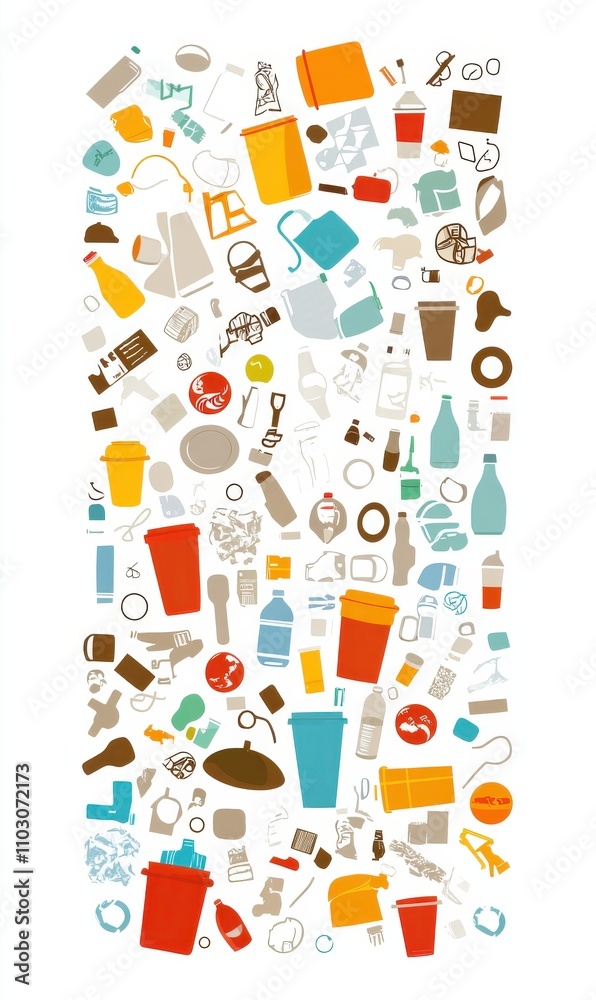 Visualizing Waste: A Colorful Depiction of Modern Trash Visualizing Waste: A Colorful Depiction of Modern Trash