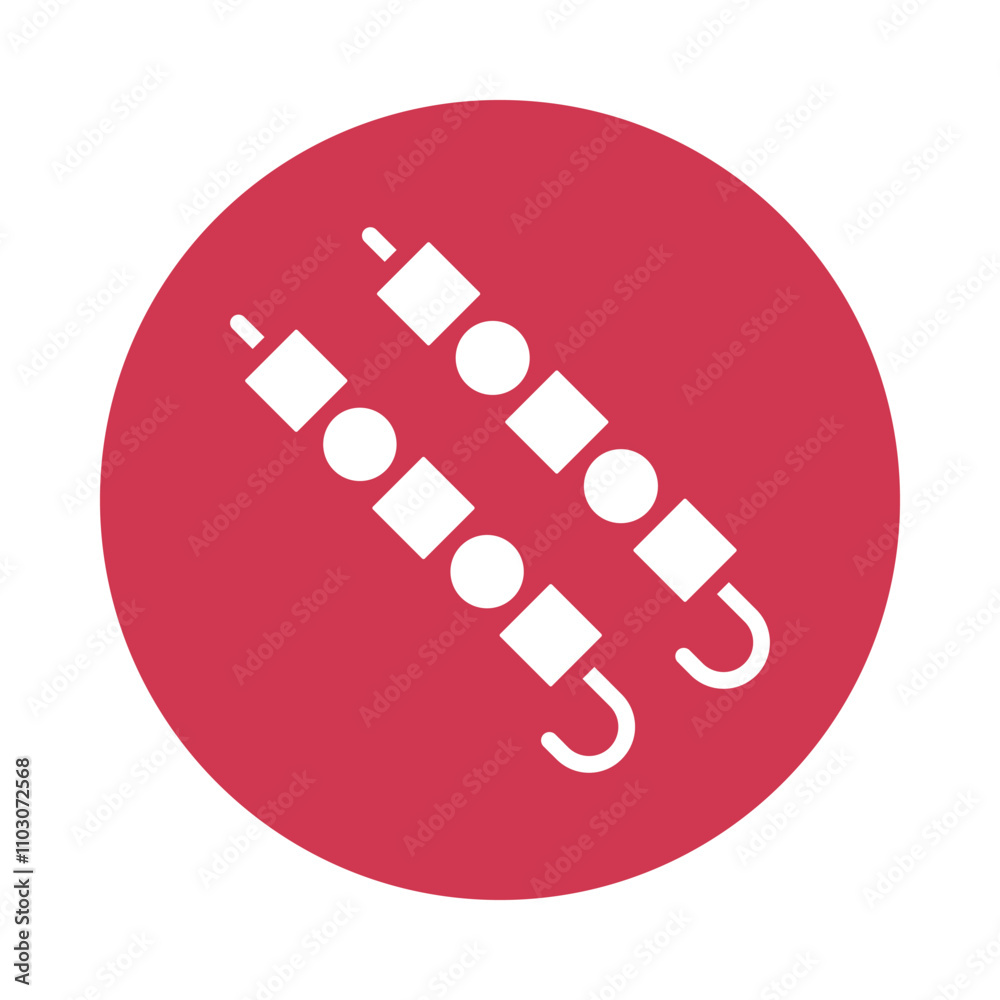 Skewer vector gylph Circle Icon. Eps 10 file Skewer vector gylph Circle Icon. Eps 10 file