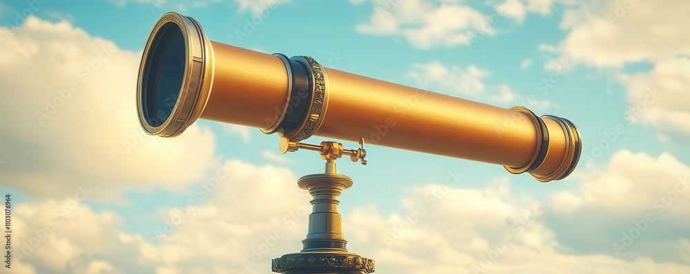 Vision telescope theme 3D render Complementary Color Scheme Vision telescope theme 3D render Complementary Color Scheme