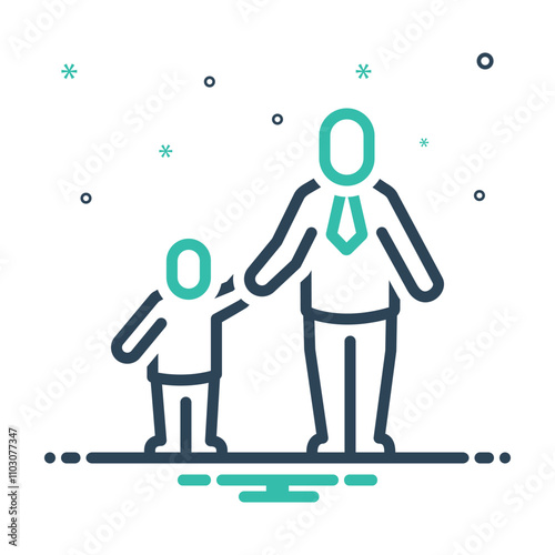 Mix icon for father and son