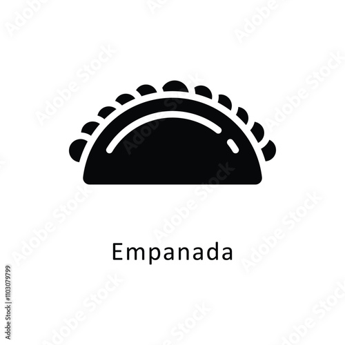 Empanada vector gylph Icon. Eps 10 file