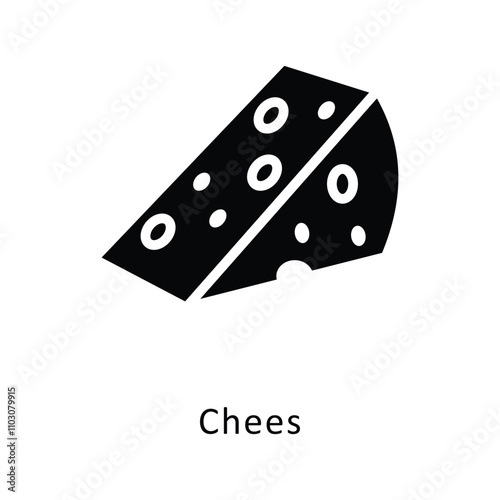 Chees vector gylph Icon. Eps 10 file