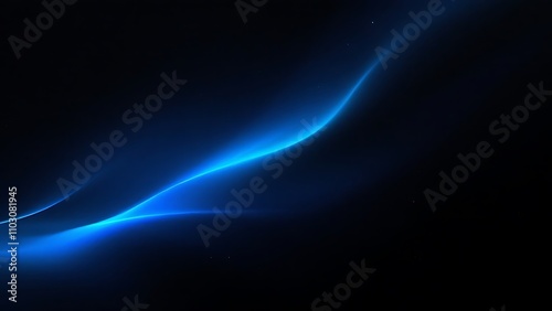 Glowing blue abstract shape, dark grainy black blue background, noise texture futuristic dynamic poster header cover wallpaper banner backdrop design