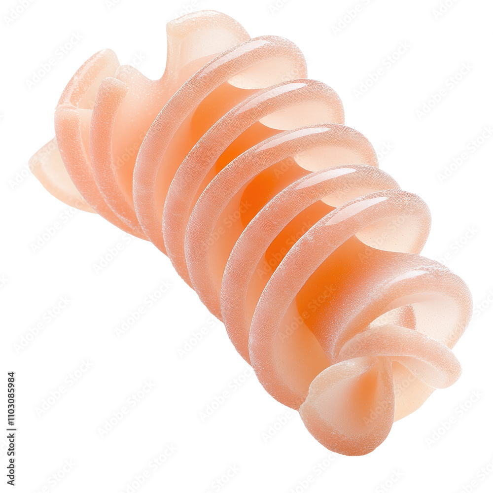A long, twisted, pink object with a spiral shape Transparent Background A long, twisted, pink object with a spiral shape Transparent Background