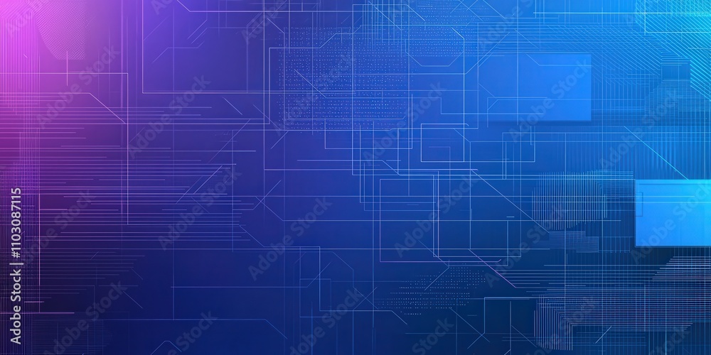 A vibrant, abstract digital background featuring blue tones, geometric lines, and shapes, ideal for technology or futuristic themes.