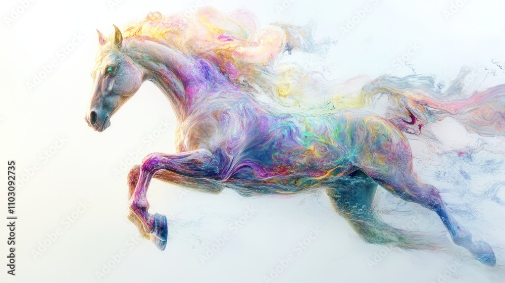 horse, featuring a transparent body that reveals a dazzling array of stars and cosmic elements within, horse, featuring a transparent body that reveals a dazzling array of stars and cosmic elements within,
