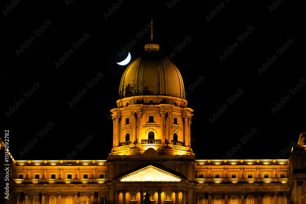 Obraz premium city parliament at night