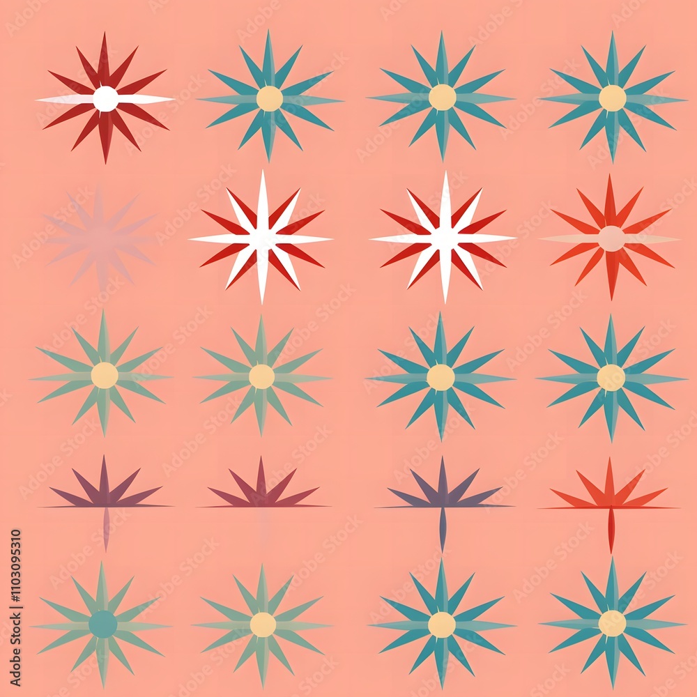 Vibrant star pattern design artistic creation abstract art studio environment close-up viewpoint modern aesthetic appeal Vibrant star pattern design artistic creation abstract art studio environment close-up viewpoint modern aesthetic appeal