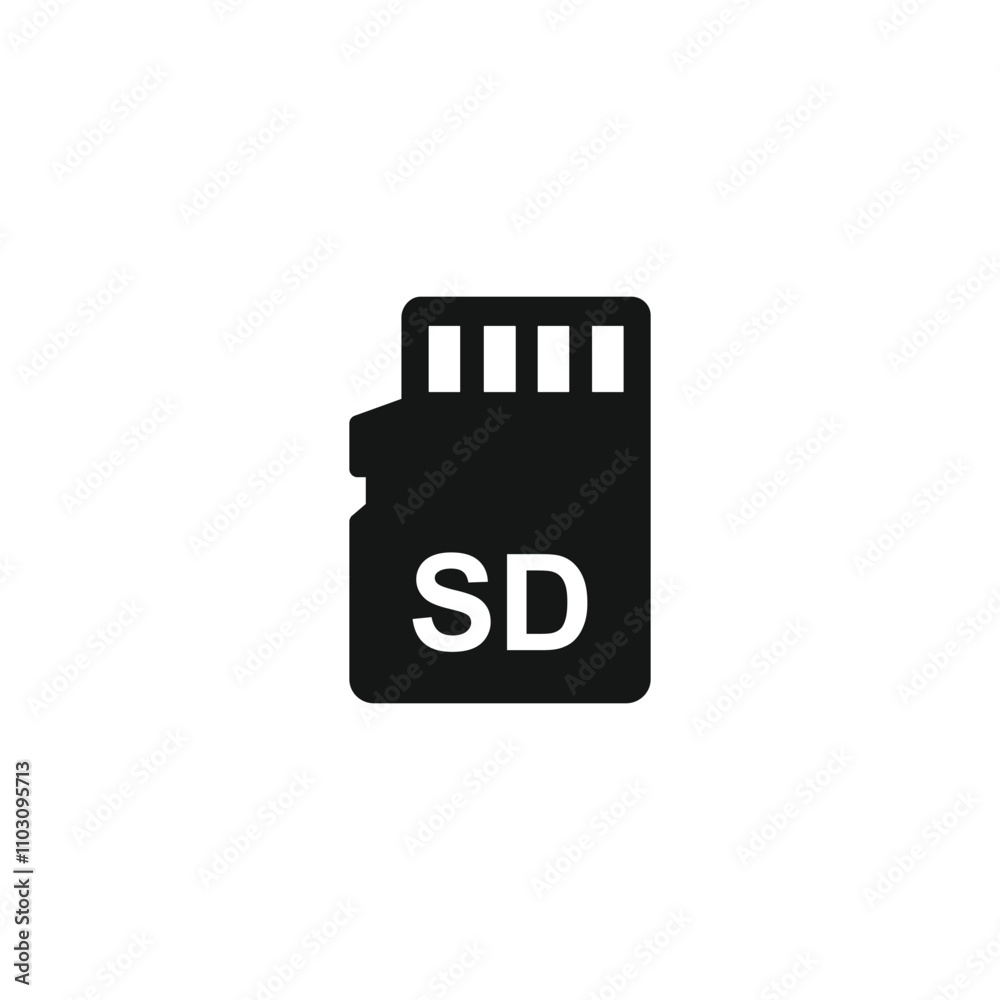 Micro SD icon template vector illustration