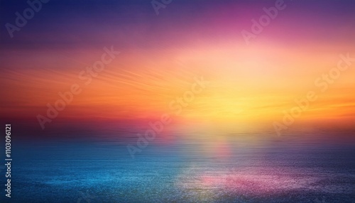 Vibrant Sunset over Serene Ocean 