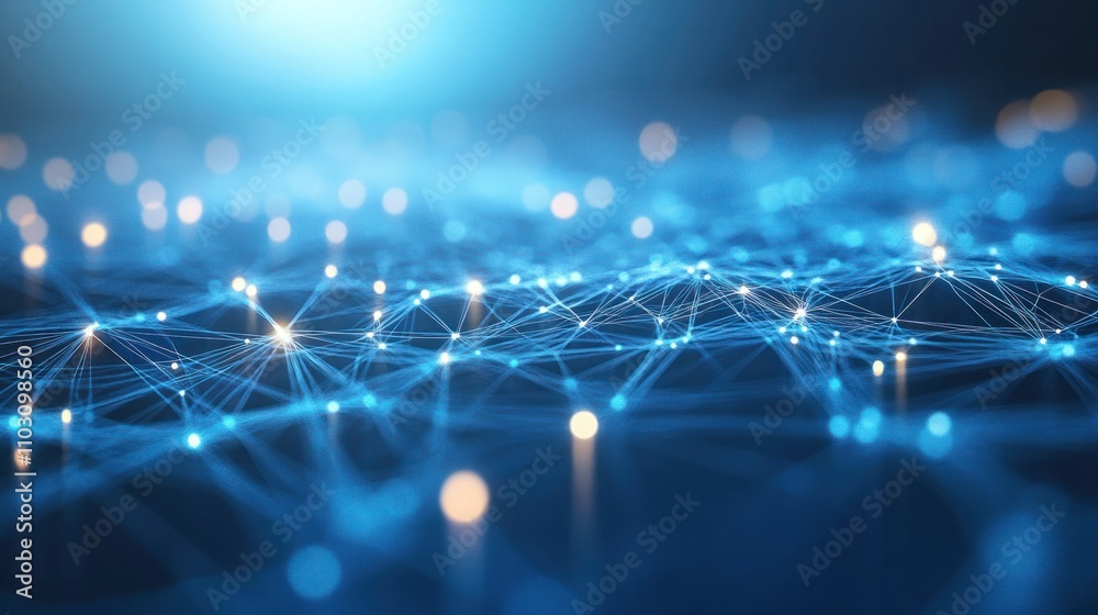 entanglement with interconnected glowing dots and lines forming a network entanglement with interconnected glowing dots and lines forming a network