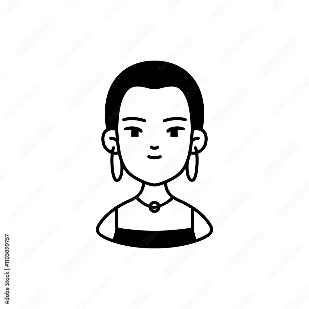Career Avatar Character Icon Design - Luxury Vector Line Art Illustration