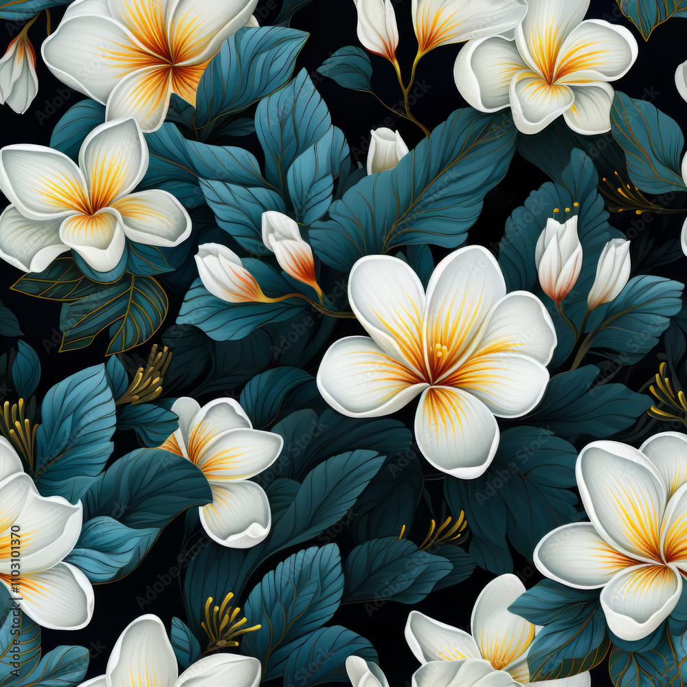 Obraz premium Flower and Plants, Frangipani Graphic Design Elements