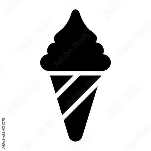 ice cream glyph icon