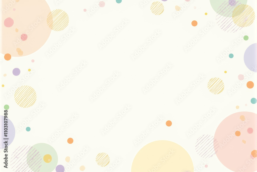A colorful and playful background with a frame of patterned in various geometric shape and colors. A colorful and playful background with a frame of patterned in various geometric shape and colors.