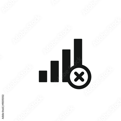 No signal icon template vector illustration