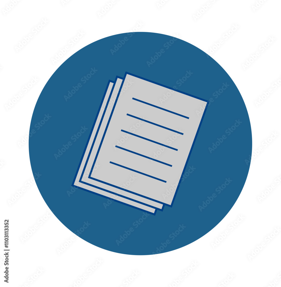 Stack of Papers Icon for Office and Documentation Stack of Papers Icon for Office and Documentation