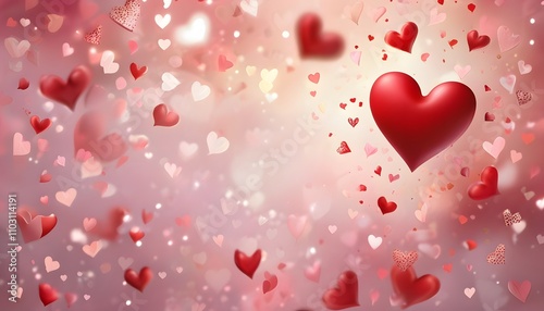 Romantic heart celebration valentine's day digital artwork festive atmosphere abstract view love and affection theme