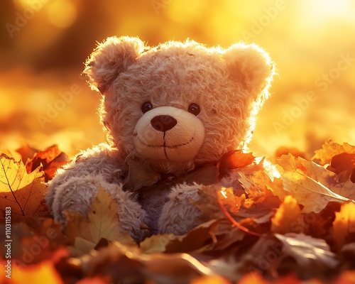 Here is the image of a teddy bear with a bowtie
