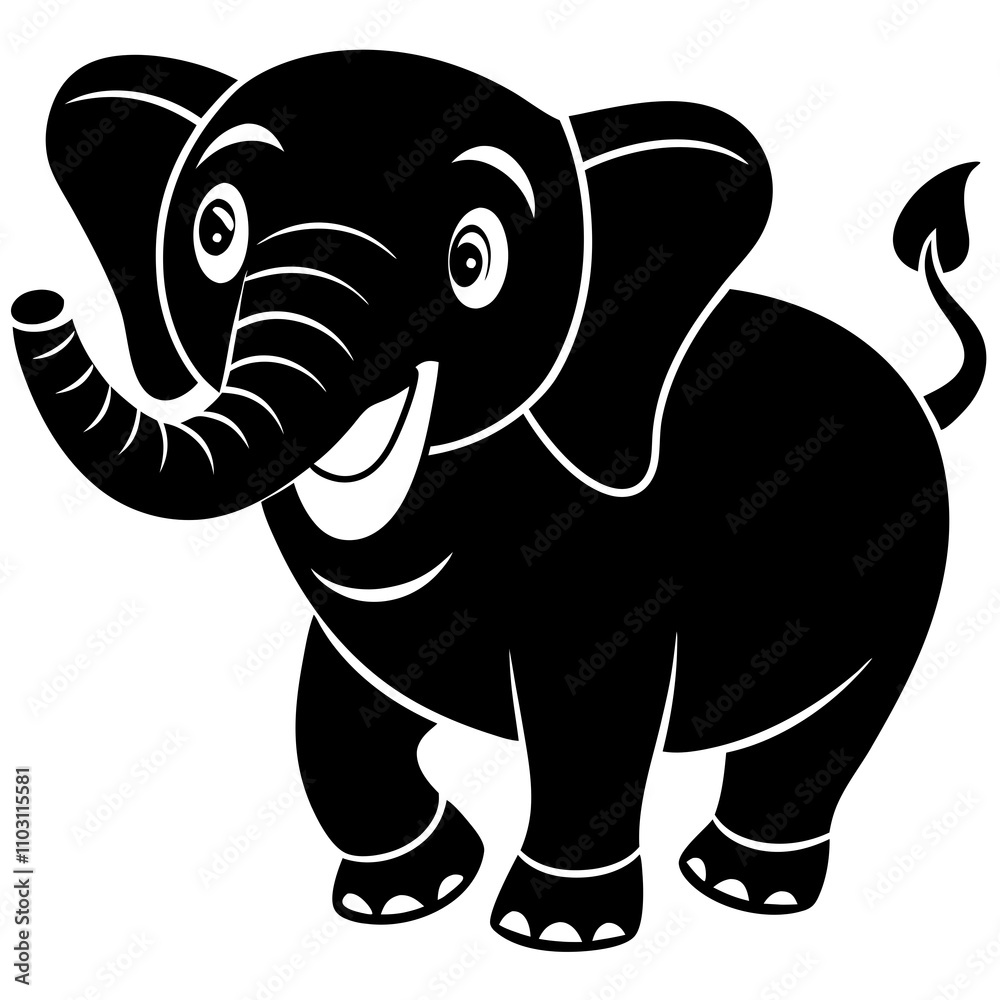 Obraz premium elephant cartoon illustration