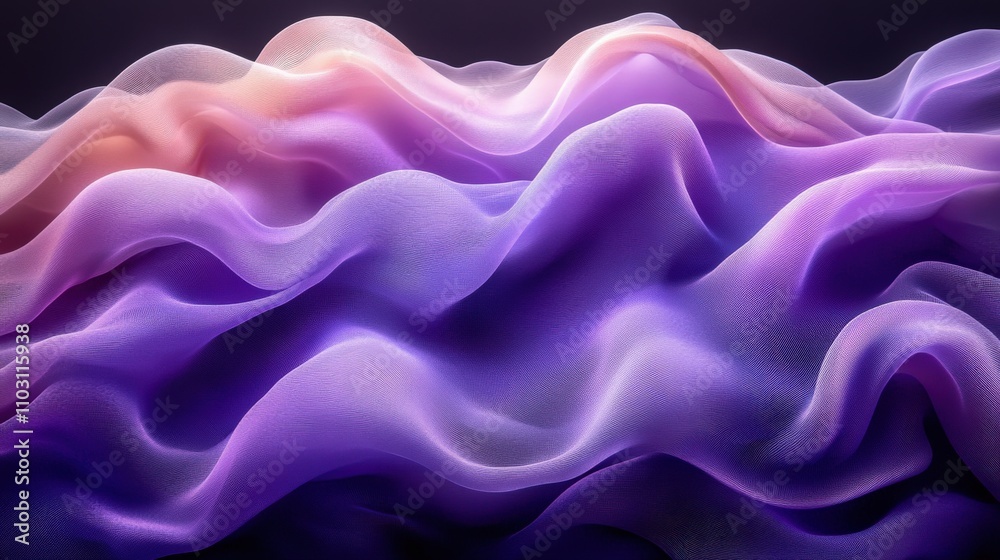 Abstract flowing waves in soft purple and pink hues creating a serene and calming atmosphere ideal for backgrounds, digital art, and creative design projects Abstract flowing waves in soft purple and pink hues creating a serene and calming atmosphere ideal for backgrounds, digital art, and creative design projects