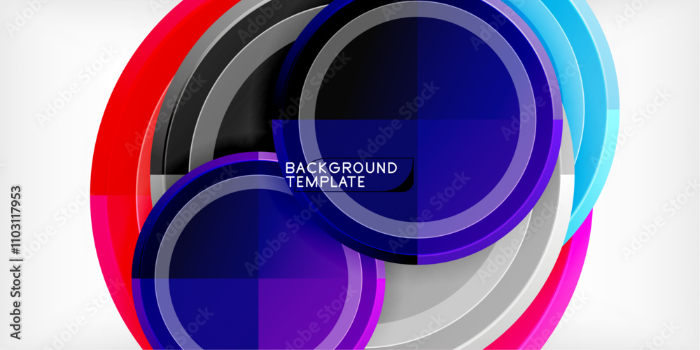 Geometric design abstract background - circles Geometric design abstract background - circles