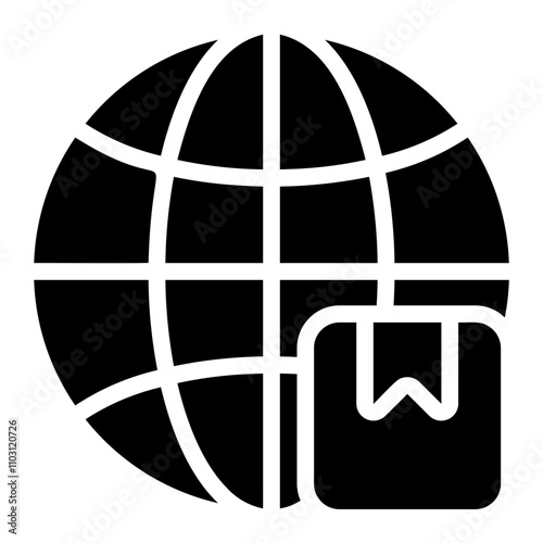 global delivery glyph icon