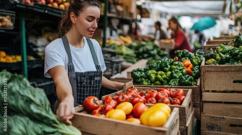 Grocery delivery services with workers delivering fresh produce Grocery delivery services with workers delivering fresh produce