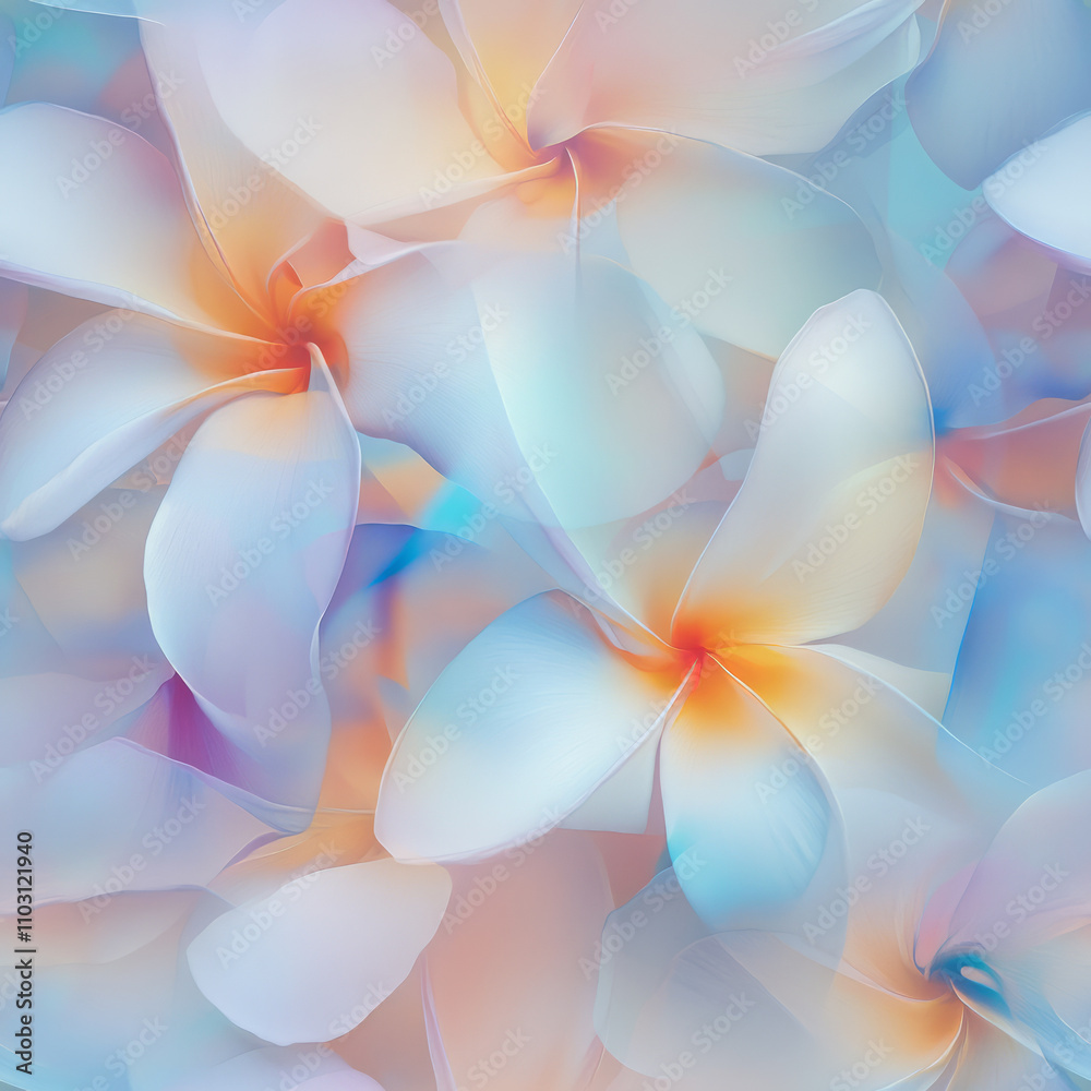 Fototapeta premium Frangipani Floral Graphic Design Assets