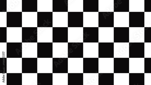 Black and white checkered seamless pattern. Endless background. Racing flag texture