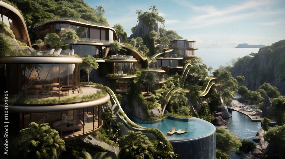 Experience the ultimate in luxurious relaxation at this stunning tropical resort surrounded by the breathtaking beauty of towering mountains and a serene coastline Experience the ultimate in luxurious relaxation at this stunning tropical resort surrounded by the breathtaking beauty of towering mountains and a serene coastline
