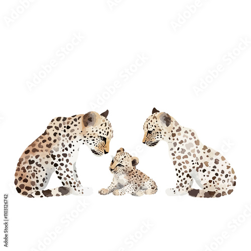 Leopard Family Portrait
