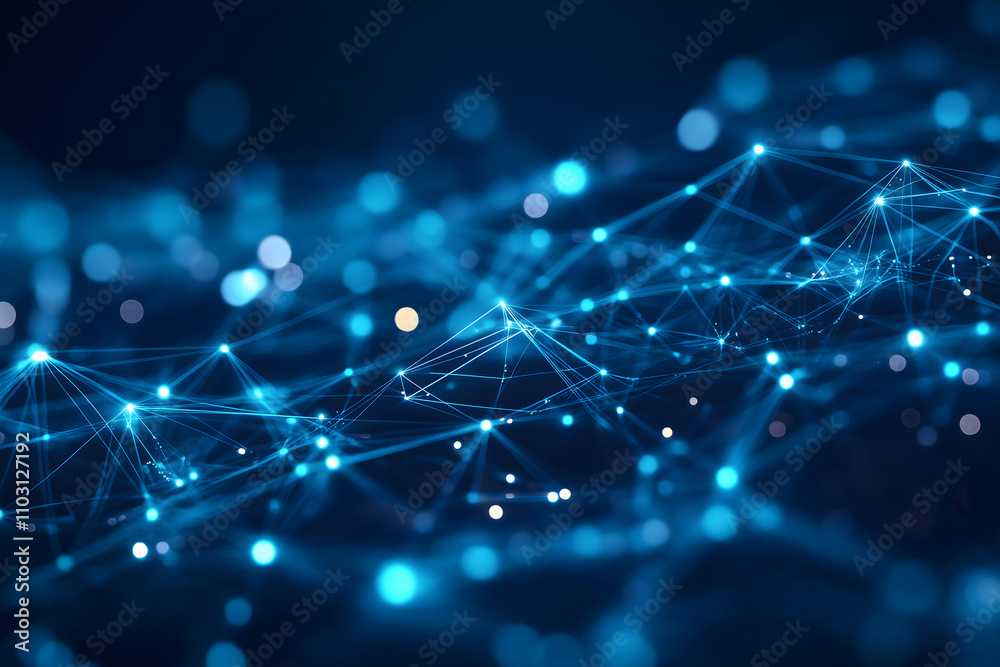 Abstract communication with connecting dots and lines background. Generative Ai. Abstract communication with connecting dots and lines background. Generative Ai.