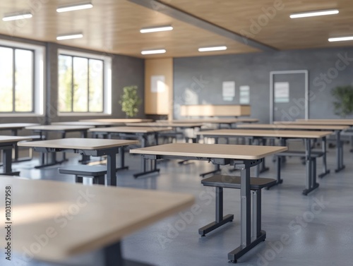 Social distancing measures in school classrooms with spaced desks