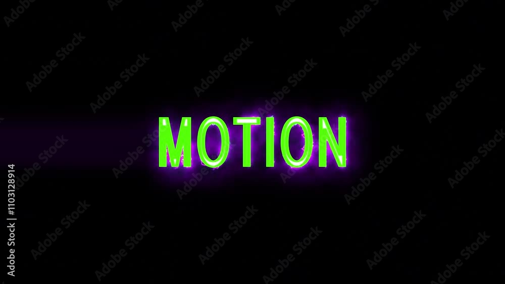 neon MOTION text symbol inflames Alpha channel neon text with black background style title, type typography, video welcome. neon MOTION text symbol inflames Alpha channel neon text with black background style title, type typography, video welcome.