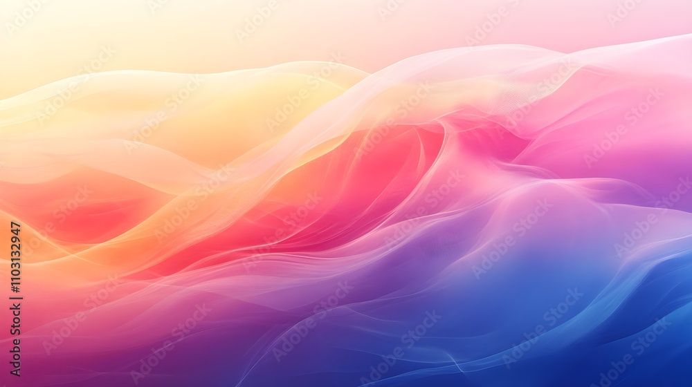 Abstract wave motion with gradient colors Abstract wave motion with gradient colors