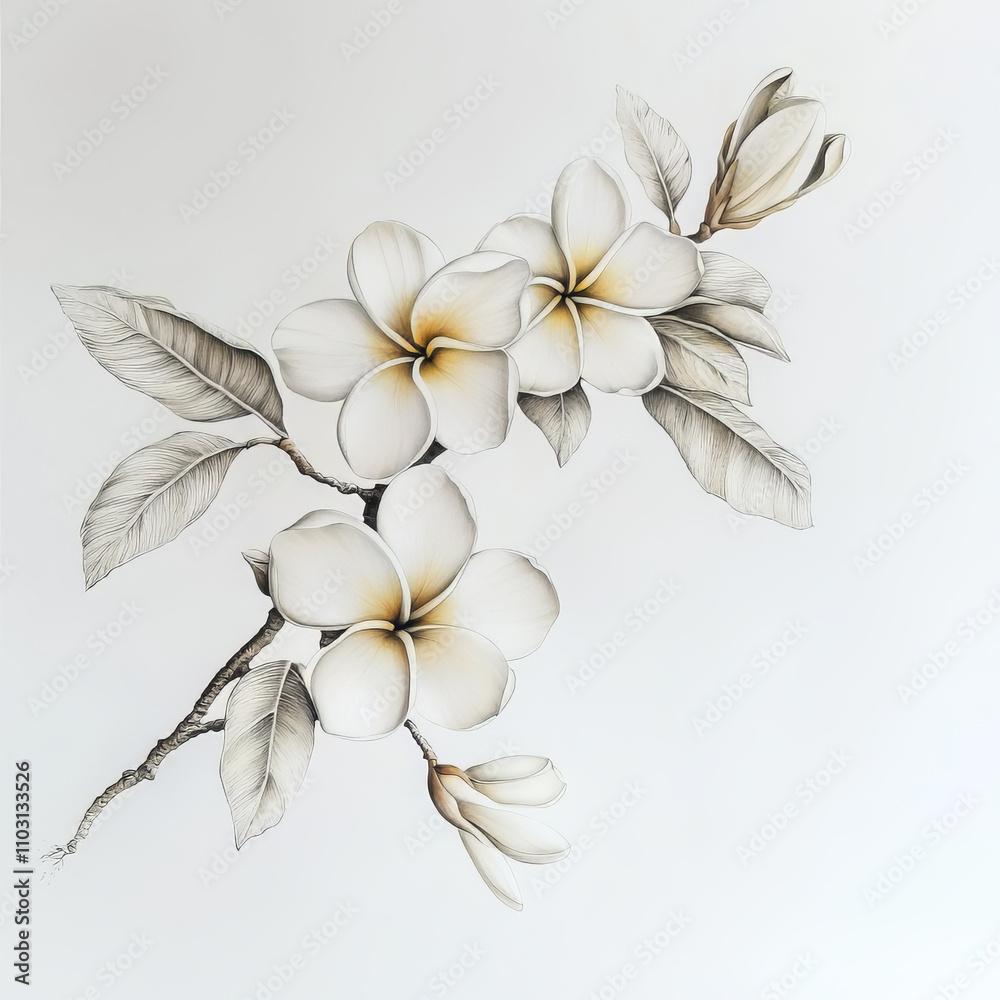 Fototapeta premium Flower Floral Pattern Marketing Design Asset