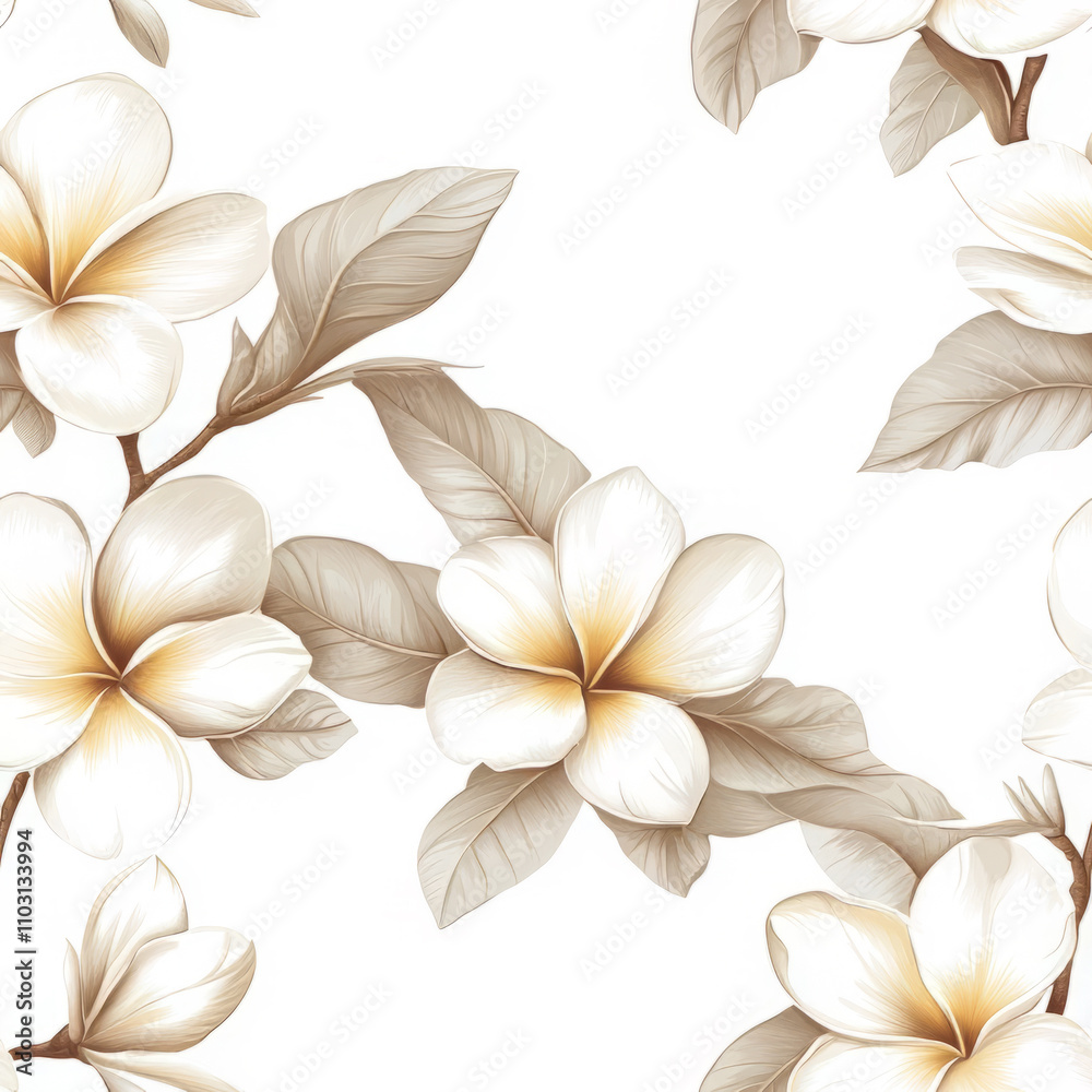 Fototapeta premium Flower Floral Pattern Marketing Design Asset