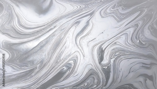 Abstract Liquid Metallic Swirl Wallpaper