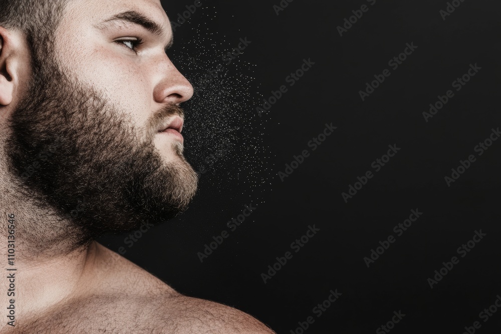 Intense Determination of a Plus-Size Male Fighter in Dynamic Black and White Portrait Intense Determination of a Plus-Size Male Fighter in Dynamic Black and White Portrait