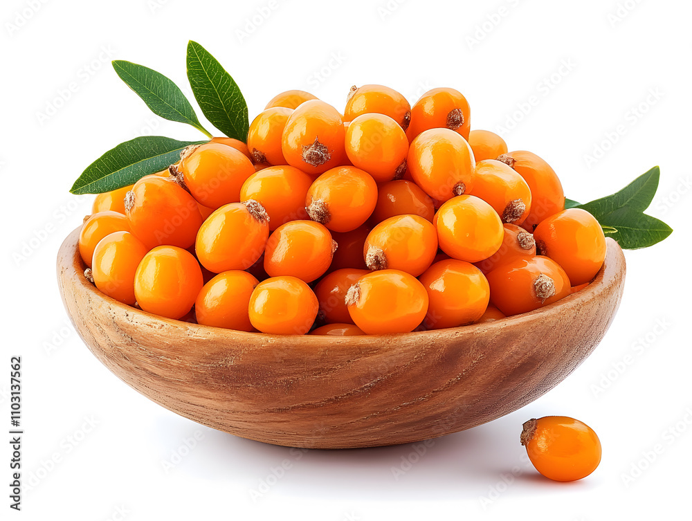 Ripe yellow sea buckthorn berries. Neural network AI generated art Ripe yellow sea buckthorn berries. Neural network AI generated art