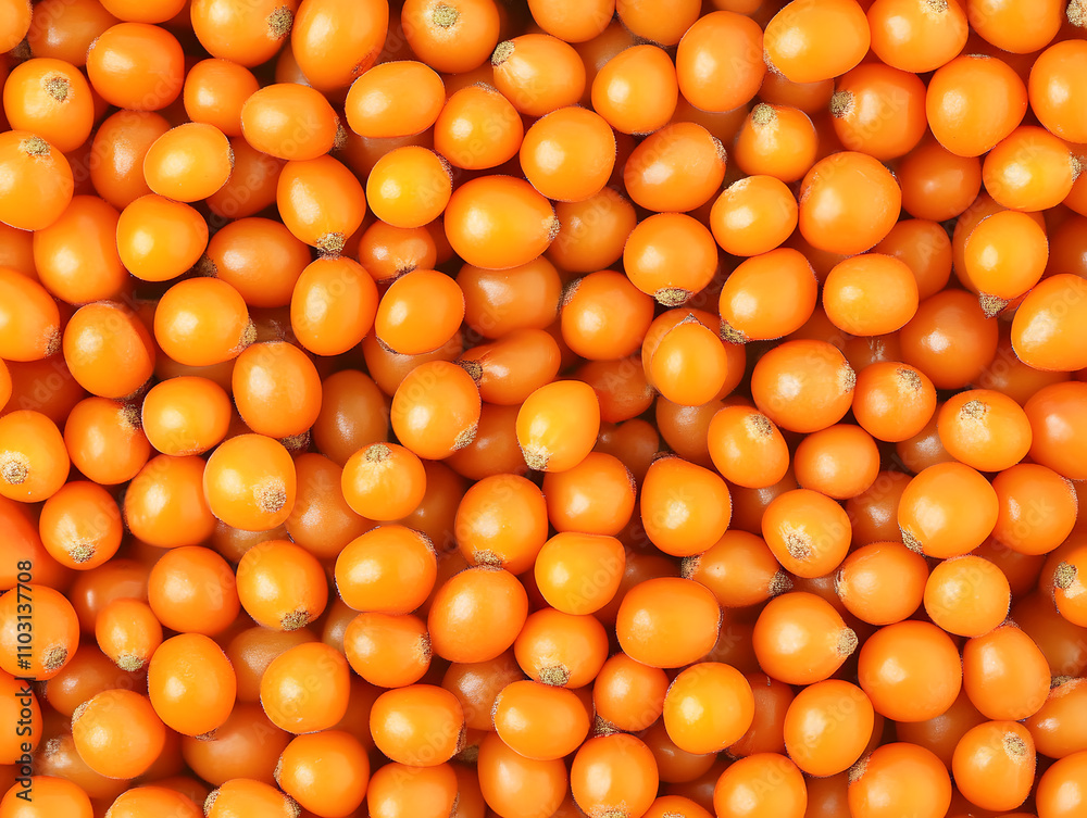 Ripe yellow sea buckthorn berries. Neural network AI generated art Ripe yellow sea buckthorn berries. Neural network AI generated art
